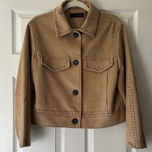 Zara Camel Suede Utility Jacket